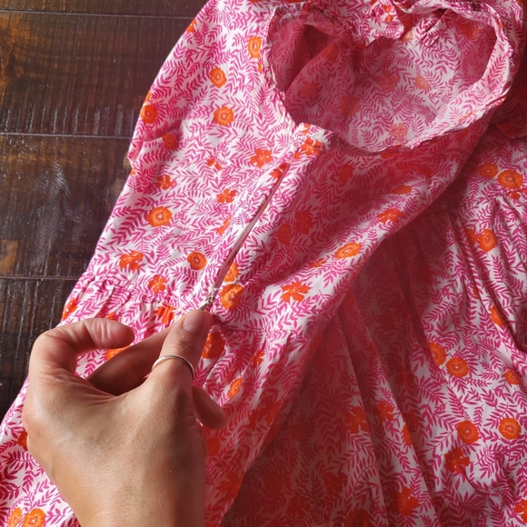 J. Crew Dresses & Skirts - J. Crew Pink and Orange Patterned Dress